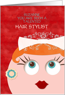 Thank you Bridal Party Hairdresser Hairstylist Custom Front card