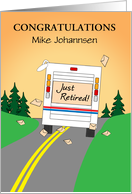 Congratulations Mail Carrier Retirement from Postal Service Custom Name card