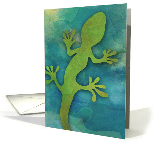 Green Lizard Reptile Blank Any Occasion Note card (1487502)