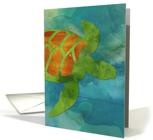 Turtle Reptile Blank Any Occasion Note card (1487530)