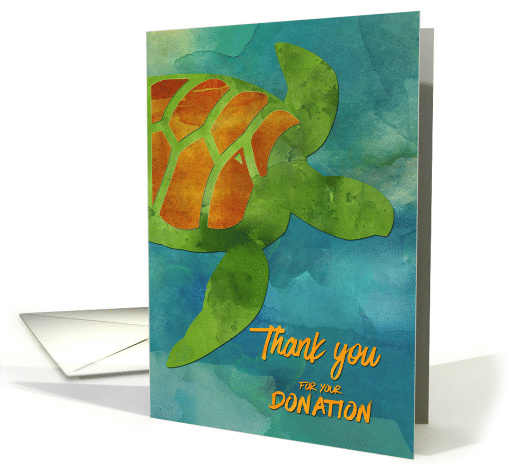 Thank You for your Donation with Sea Turtle card (1488926)