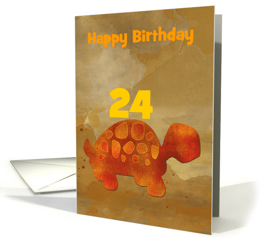 Happy Birthday Desert Tortoise 24th Customize Age Humor card (1489084)