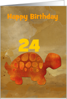 Happy Birthday Desert Tortoise 24th Customize Age Humor card