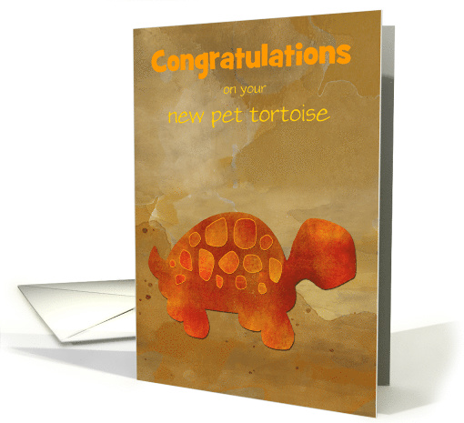 Congratulations New Pet Tortoise Funny Custom Front Text card