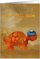 Get Well Soon with Tortoise Selfie Humor card