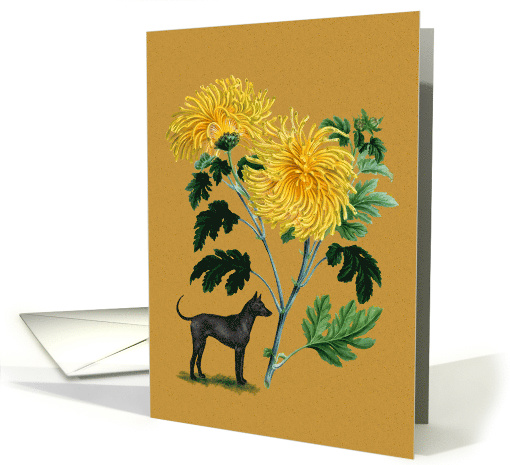Vietnamese Any Occasion Card Yellow Chrysanthemums and... (1500848)