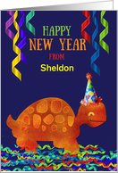Happy New Year from Tortoise Name Specific card