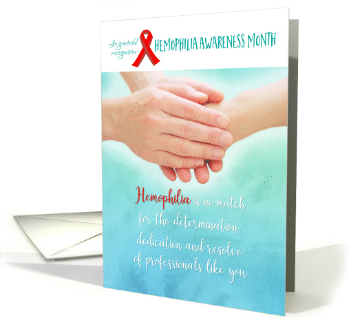 Hemophilia Awareness Month Loving Touch for Dedicated Providers card