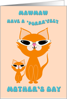 Mawmaw Mother’s Day Cute Ginger Cat and Kitten Fashionable Sunglasses card