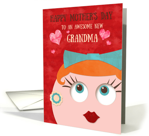 Awesome New Grandma Mother's Day Retro Lady Red Lipstick... (1522966)