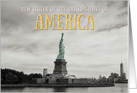 Congratulations New US Citizenship Statue of Liberty New York card