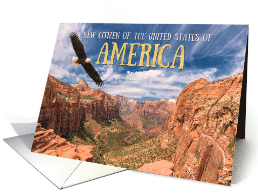 Congratulations New US Citizenship Zion National Park Utah card