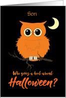 Son Halloween Owl Hoot Humor card
