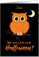 Dad Halloween Owl Hoot Humor card