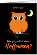 Brother Halloween Owl Hoot Humor card