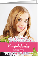 Congratulations Daughter Graduation Custom Photo and Text card