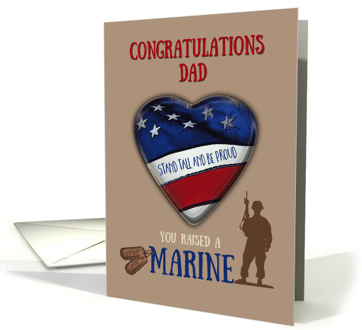 Father of Marine Graduated from Marine Boot Camp Patriotic card