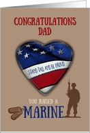 Father of Marine Graduated from Marine Boot Camp Patriotic card