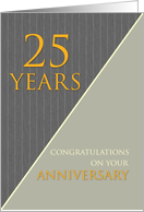 25 Years Employee Anniversary Classic Gray Pinstripe Business card