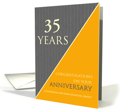 35 Years Custom Employee Anniversary Classic Gray... (1567322)