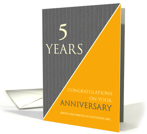 5 Years Custom Employee Anniversary Classic Gray... (1567326)
