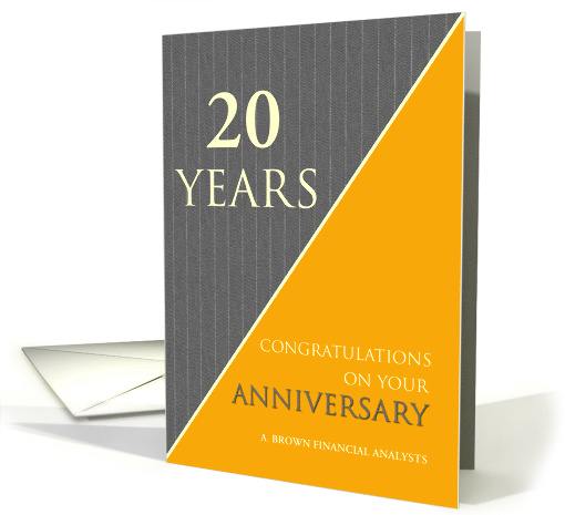 20 Years Custom Employee Anniversary Classic Gray... (1567526)