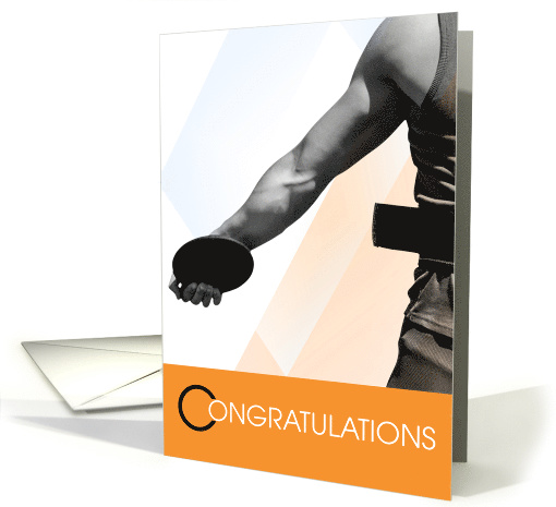 Congratulations Discus Sport Player Holding Discus card (1569400)