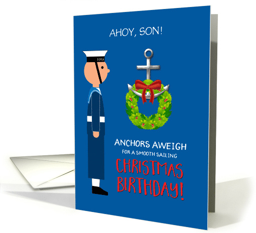 Custom Christmas Birthday British Navy Nautical Anchor... (1574818)