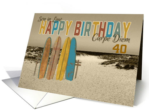 Custom Any Age Son in Law 40th Birthday Carpe Diem... (1586104)