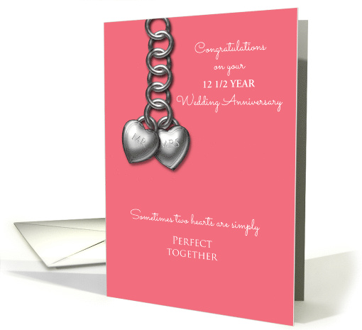 12 1/2 Year Wedding Anniversary Silver Effect Mr and Mrs... (1592246)