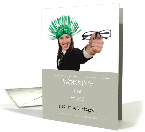 Working From Home Business Humor Coronavirus COVID-19 card (1606412)