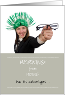 Working From Home Business Humor Coronavirus COVID-19 card