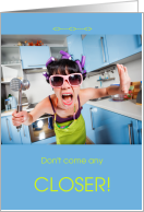 Social Distancing for Coronavirus COVID-19 Cooking Humor card