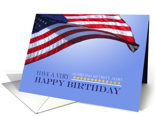 Homeland Security Agent Birthday Alert Patriotic American... (1641190)