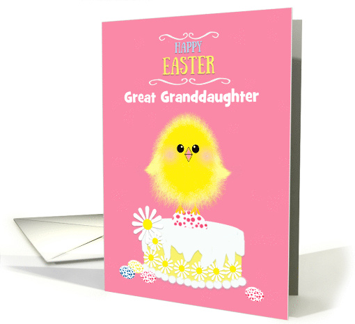 Great Granddaughter Easter Yellow Chick Cake Speckled... (1667132)