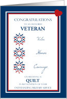 Quilt Service Award...