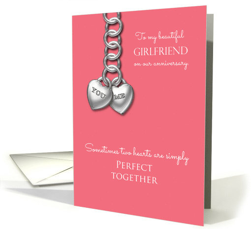 Girlfriend Dating Anniversary Silver Look Hearts Romantic... (1682922)