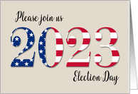 Invitation Election Day Event 2023 Patriotic card