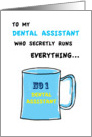 Dental Assistant recognition week. card