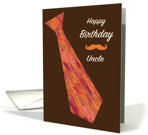 Uncle Happy Birthday Tie and Mustache Humor card (371133)