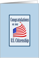 US citizenship American flag Congratulations card
