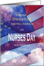 Daughter Nurses Day Military Patriotic card