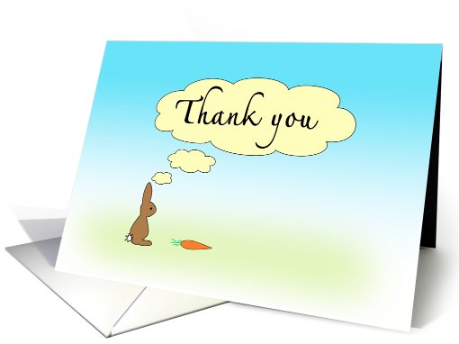 Bunny rabbit-Thank you card (387876)