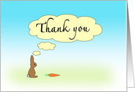 Bunny rabbit-Thank you card