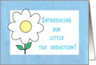 Birth Announcement Boy-Tax deduction-Humor card