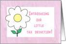 Birth announcement Girl-Tax deduction-Humor card
