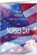 Sister Nurses Day Military card