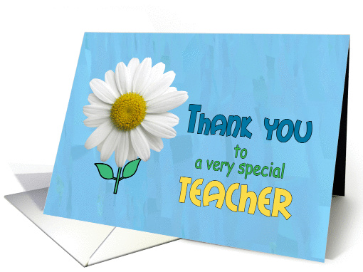 Thank you to special Teacher Fresh Daisy on Blue card (392615)