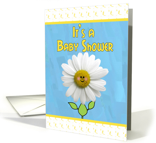 Baby Shower Invitation Cute Daisy Non-Gender Specific card (393105)