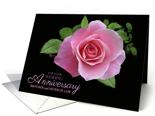 Brother and Sister-in-Law Wedding Anniversary Pink Rose... (403967)